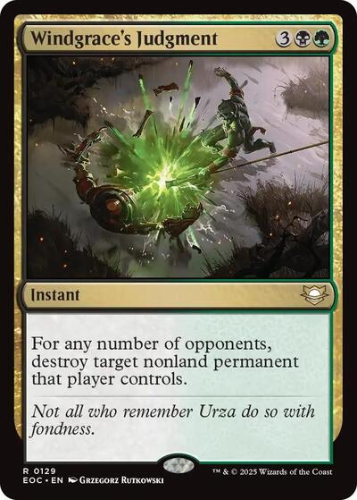 Windgrace's Judgment (Commander: Edge of Eternities) Near Mint