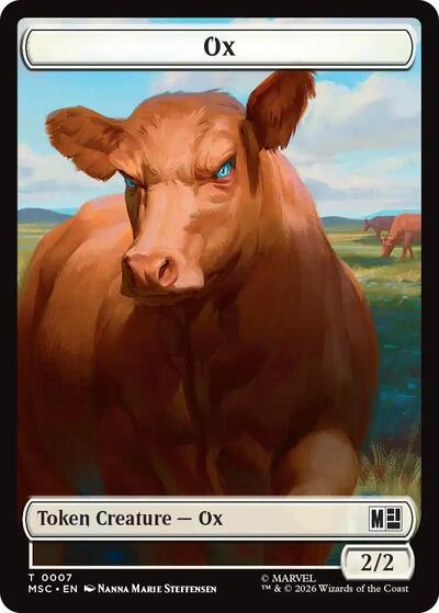 Ox (007) / Construct (014) Double-Sided Token (Commander: Marvel Super Heroes) Near Mint