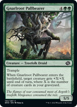 Gnarlroot Pallbearer (The Brothers' War) Light Play Foil