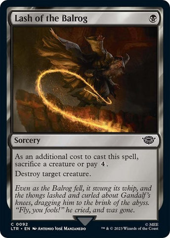 Lash of the Balrog (Universes Beyond: The Lord of the Rings: Tales of Middle-earth) Near Mint Foil
