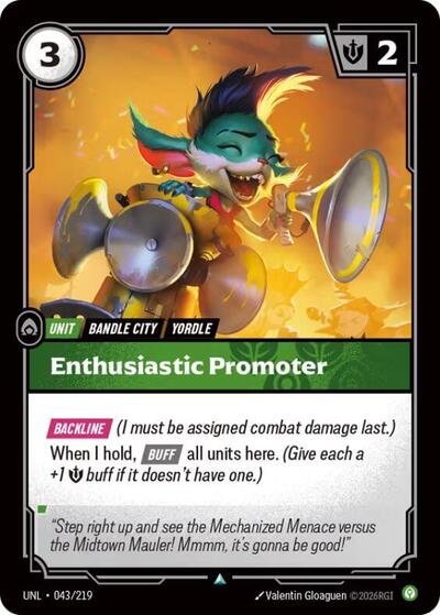 Enthusiastic Promoter (Unleashed) Near Mint Foil