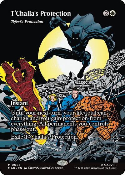 T'Challa's Protection - Teferi's Protection (Borderless) (Marvel Eternal-Legal) Near Mint Foil
