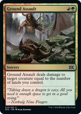 Ground Assault (Double Masters 2022) Light Play Foil