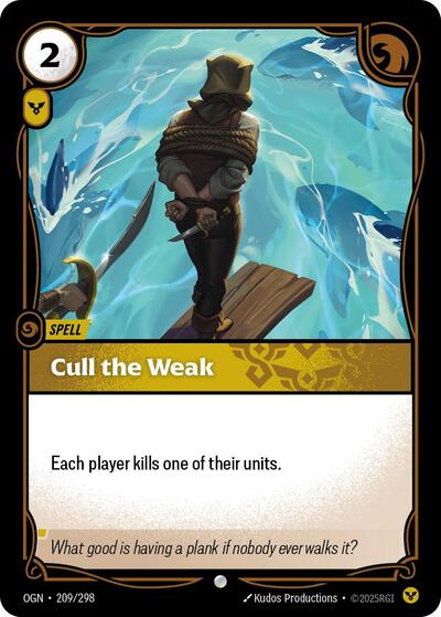 Cull the Weak (Origins) Near Mint Foil