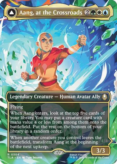 Aang, at the Crossroads (Borderless) (Avatar: The Last Airbender) Near Mint Foil