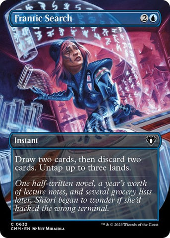 Frantic Search (Borderless) (Commander Masters) Near Mint