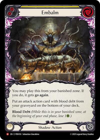 Embalm (Yellow) (Compendium of Rathe) Near Mint Foil