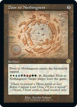 Door to Nothingness (Schematic) (The Brothers' War: Retro Frame Artifacts) Near Mint