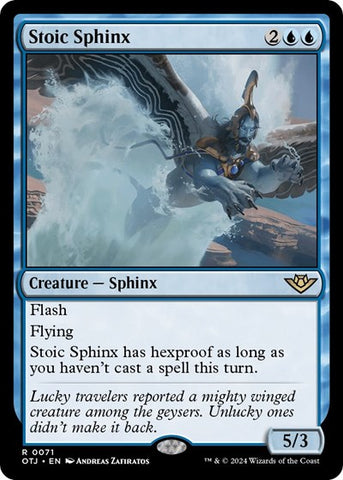 Stoic Sphinx (Outlaws of Thunder Junction) Near Mint Foil