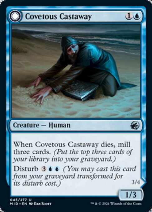 Covetous Castaway / Ghostly Castigator (Innistrad: Midnight Hunt) Near Mint