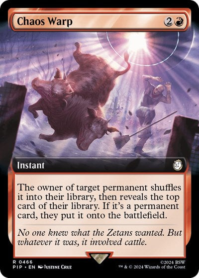 Chaos Warp (Extended Art) (Universes Beyond: Fallout) Near Mint