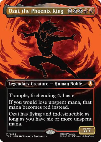Ozai, the Phoenix King (0335) (Borderless) (Avatar: The Last Airbender) Near Mint Foil