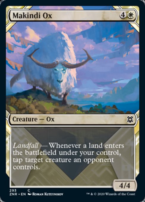 Makindi Ox (Showcase) (Zendikar Rising) Near Mint Foil