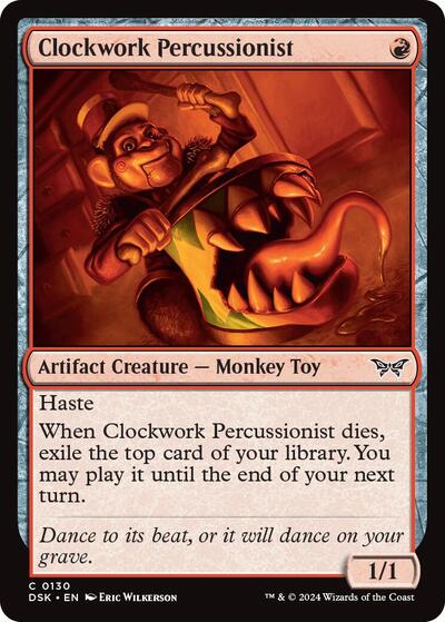 Clockwork Percussionist (0130) (Duskmourn: House of Horror) Near Mint Foil