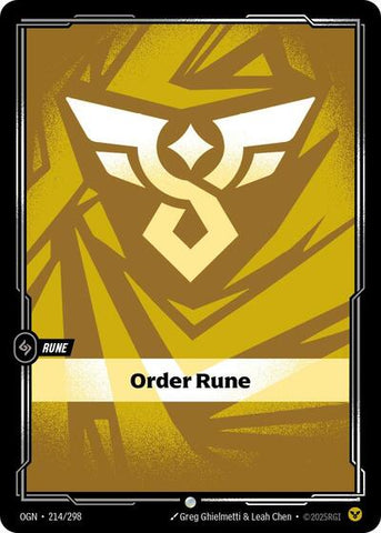 Order Rune (Origins) Near Mint