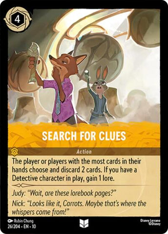 Search For Clues (Whispers in the Well) Near Mint Cold Foil