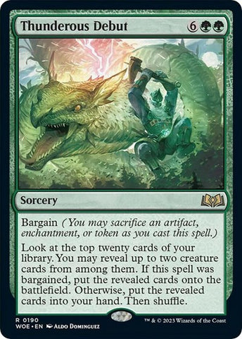 Thunderous Debut (Wilds of Eldraine) Near Mint Foil