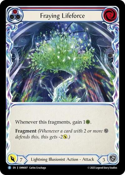 Fraying Lifeforce (Omens of the Third Age) Near Mint Foil