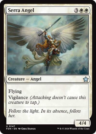 Serra Angel (Foundations) Near Mint Foil