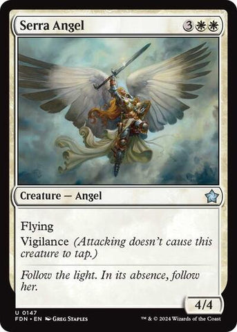 Serra Angel (Foundations) Near Mint Foil