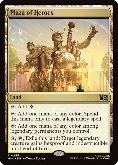 Plaza of Heroes (Surge Foil) (Commander: Marvel Super Heroes) Near Mint Foil