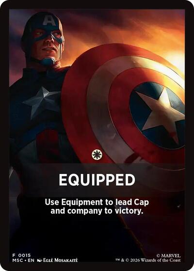 Equipped Theme Card (Commander: Marvel Super Heroes) Near Mint