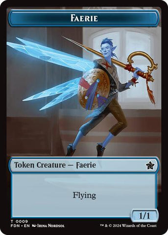 Faerie / Fish Doubled-Sided Token (Foundations) Near Mint