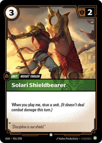 Solari Shieldbearer (Origins) Near Mint Foil