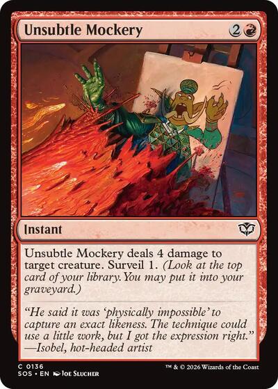 Unsubtle Mockery (Secrets of Strixhaven) Near Mint Foil