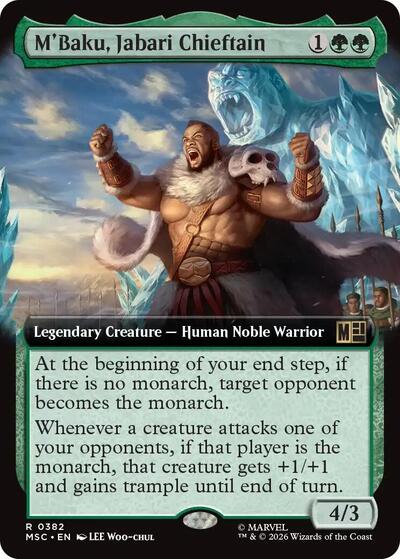 M'Baku, Jabari Chieftain (Extended Art) (Commander: Marvel Super Heroes) Near Mint