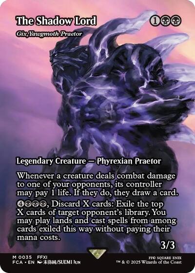The Shadow Lord - Gix, Yawgmoth Praetor (Showcase) (Universes Beyond: FINAL FANTASY: Through the Ages) Near Mint