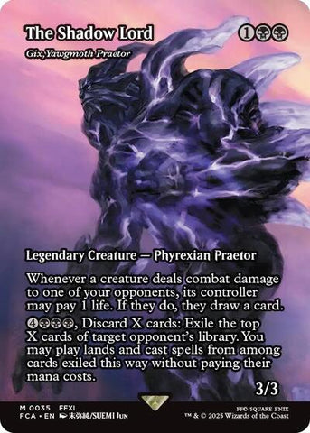 The Shadow Lord - Gix, Yawgmoth Praetor (Showcase) (Universes Beyond: FINAL FANTASY: Through the Ages) Near Mint