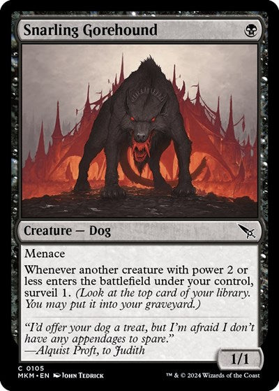 Snarling Gorehound (Murders at Karlov Manor) Near Mint