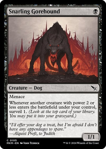 Snarling Gorehound (Murders at Karlov Manor) Near Mint Foil