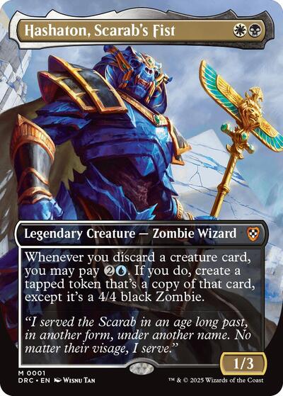 Hashaton, Scarab's Fist (Borderless) (Commander: Aetherdrift) Near Mint