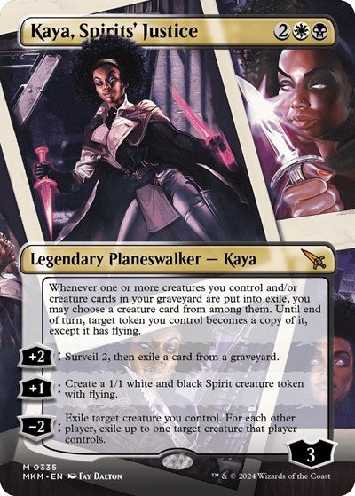 Kaya, Spirits' Justice (Borderless) (Murders at Karlov Manor) Near Mint