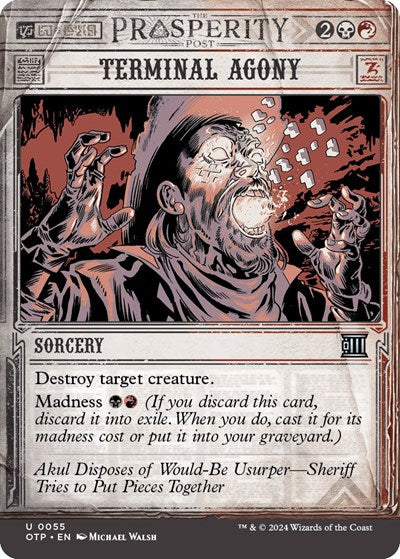 Terminal Agony (Outlaws of Thunder Junction: Breaking News) Near Mint Foil