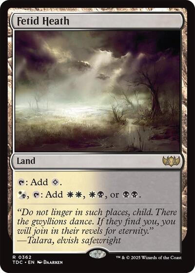 Fetid Heath (Commander: Tarkir: Dragonstorm) Near Mint