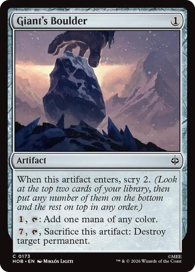 Giant's Boulder (The Hobbit) Near Mint