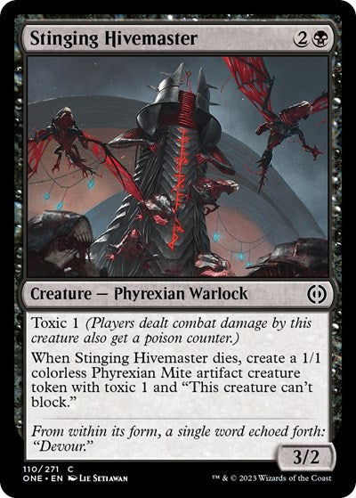 Stinging Hivemaster (Phyrexia: All Will Be One) Near Mint Foil