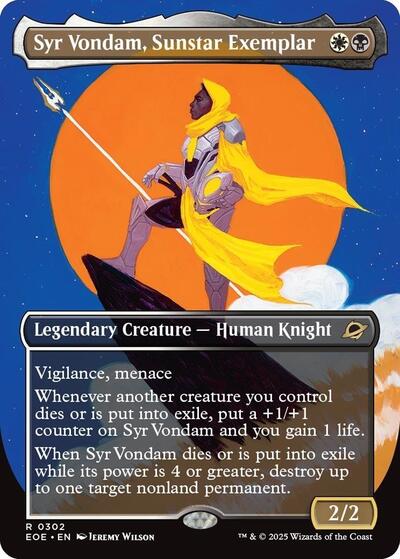 Syr Vondam, Sunstar Exemplar (Borderless) (Edge of Eternities) Near Mint