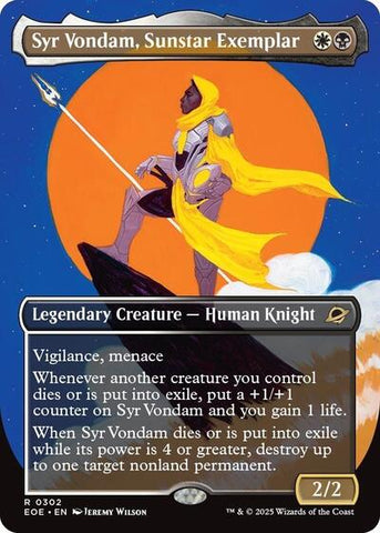 Syr Vondam, Sunstar Exemplar (Borderless) (Edge of Eternities) Near Mint