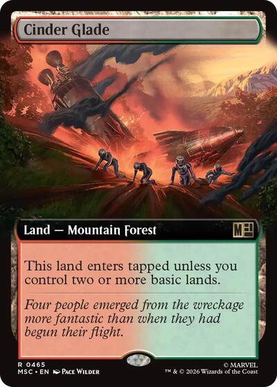Cinder Glade (Extended Art) (Commander: Marvel Super Heroes) Near Mint