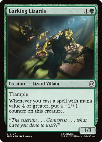 Lurking Lizards (Marvel's Spider-Man) Near Mint Foil