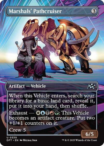 Marshals' Pathcruiser (Borderless) (Aetherdrift) Near Mint Foil