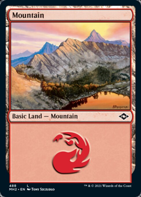 Mountain (488) (Modern Horizons 2) Near Mint Foil