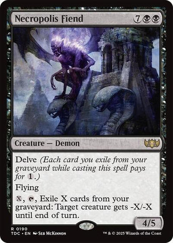 Necropolis Fiend (Commander: Tarkir: Dragonstorm) Near Mint