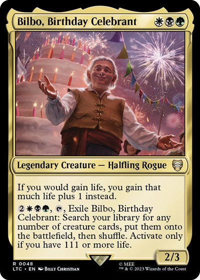 Bilbo, Birthday Celebrant (Commander: The Lord of the Rings: Tales of Middle-earth) Near Mint