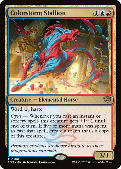 Colorstorm Stallion (Secrets of Strixhaven) Light Play Foil