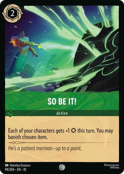 So Be It! (Whispers in the Well) Near Mint Cold Foil